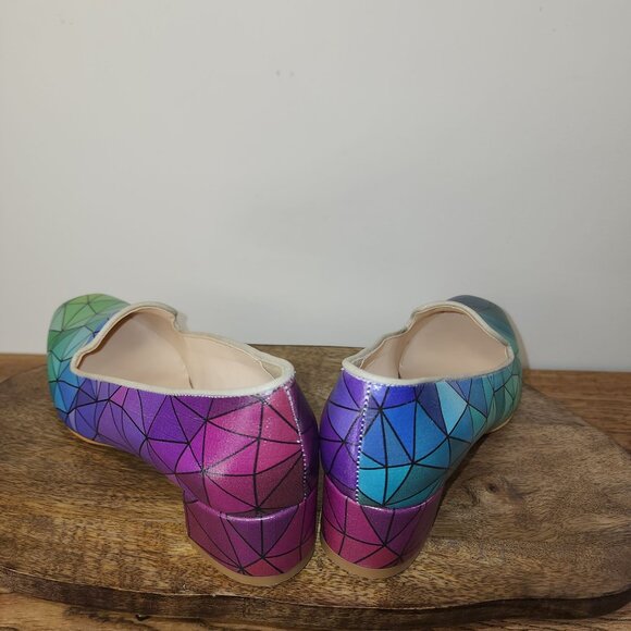 Colorful Geometric Stain Glass Patterned Flats By Goby Oul Free - Picture 3 of 11